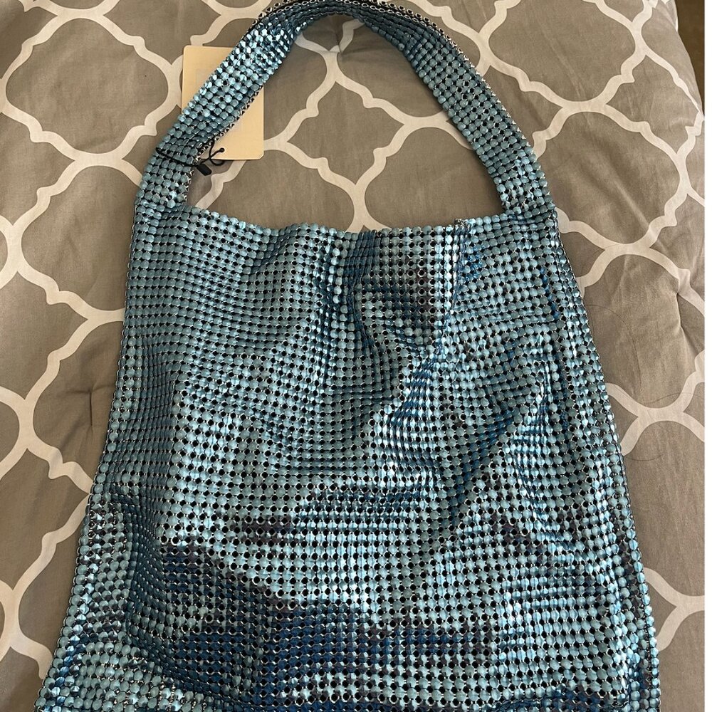 Icy blue Rabanne bag